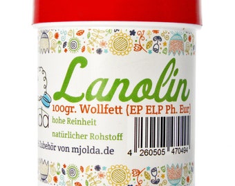 Lanolin 100gr - Wollfett wasserfrei und gereinigt, fast geruchlos