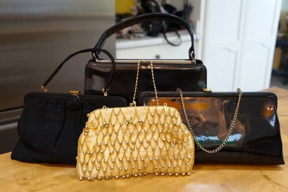black and gold handbags