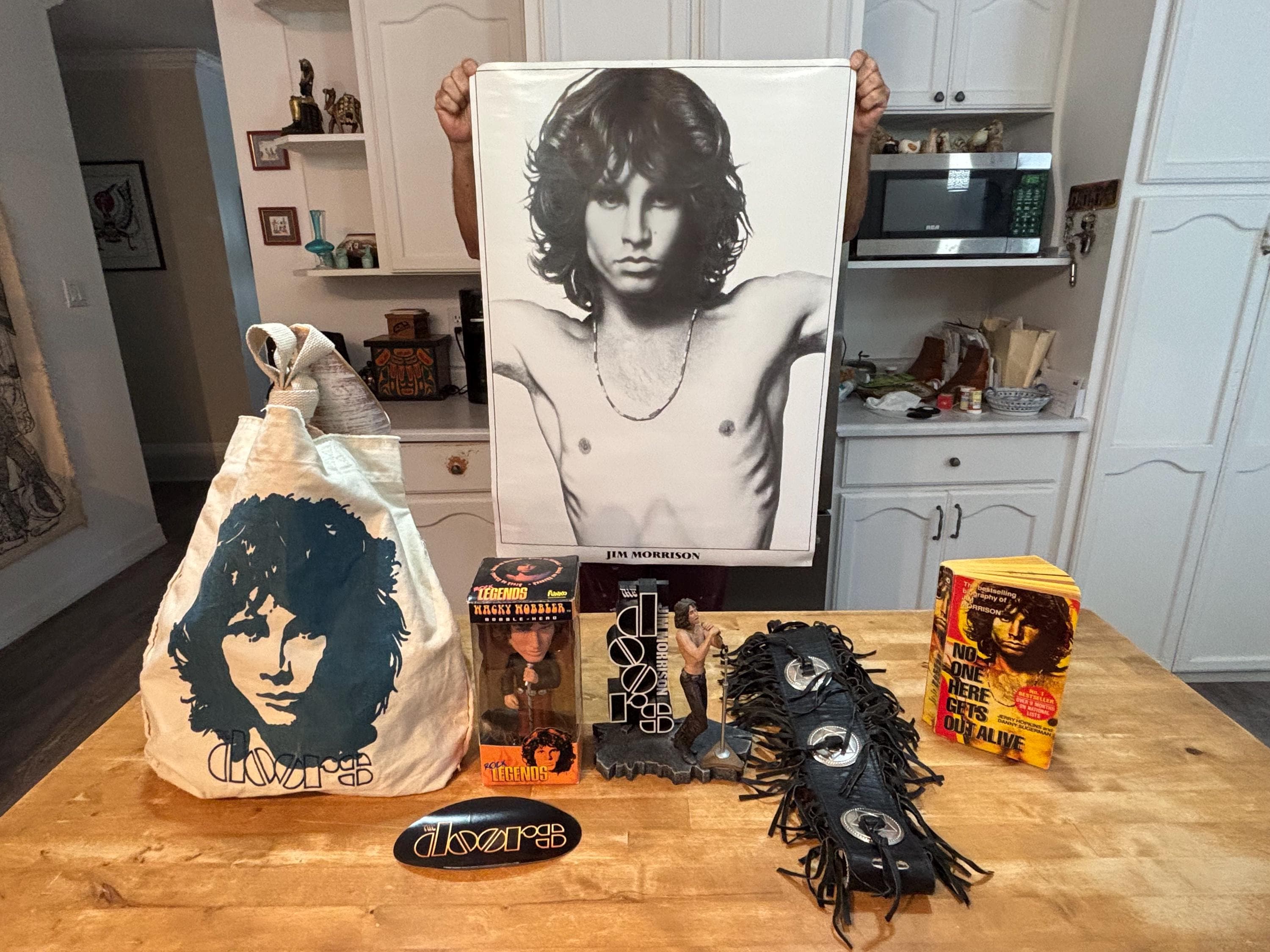 JIM MORRISON Grab Bag - Sachel; Bobble Head; Action Figure; Black