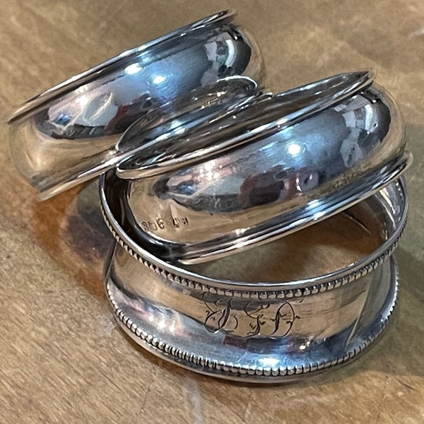 Metal Napkin Rings Etsy
