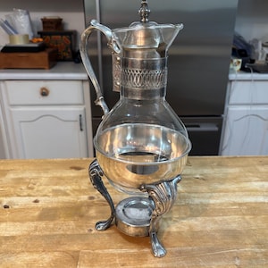 VINTAGE KARAFFENWÄRMER Stand St.Lewis Silver Company; Teekannen - Edelstahl & Lagostina Glas; Bialetti Sahne Zucker Set; Brasilien Bistro