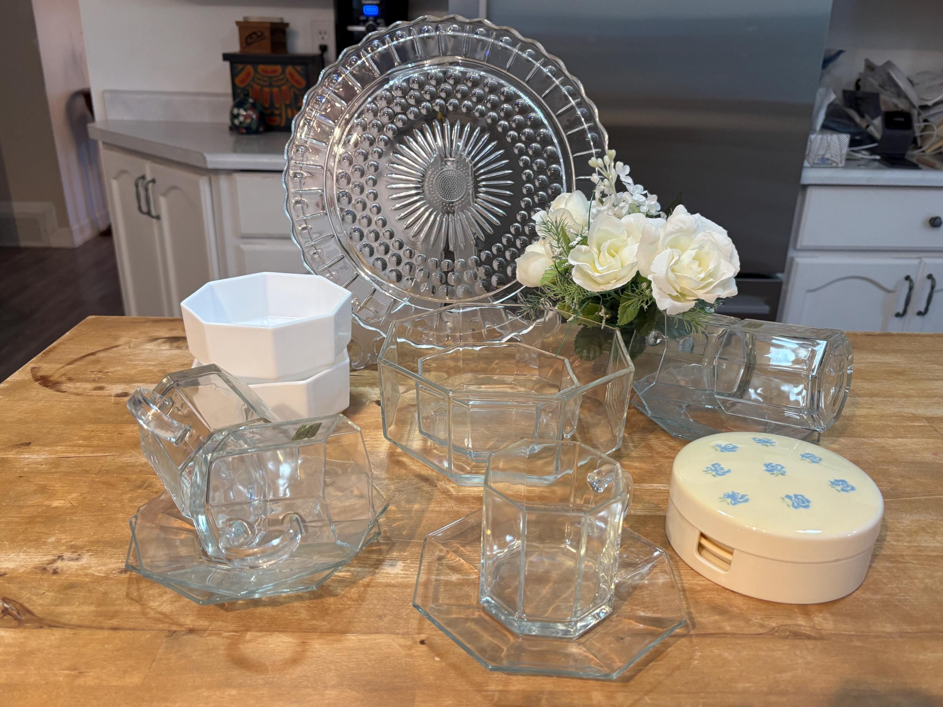 Arcoroc cake stand - Etsy 日本