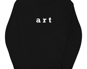 Sweatshirt, Unisex Organic Sweatshirt, Black Sweatshirt, Minimalist Sweatshirt, Art Sweatshirt