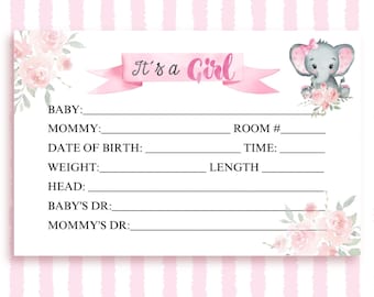 Hospital Crib Card, Baby Girl Name Card, NICU Name Card, Printable Name Card, Hospital Name Sign, Health Crib Card