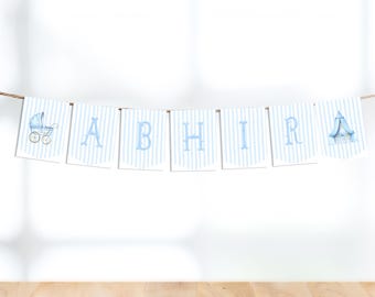 Personalized Baby Name Banner: Custom Nursery Decor (Digital Download)