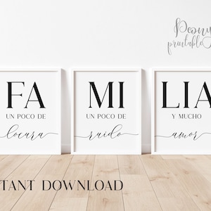 Spanish Printable Quote Art Home Decor,  Print Quote Sign Wall Art