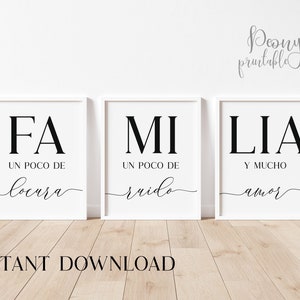 Spanish Printable Quote Art Home Decor,  Print Quote Sign Wall Art