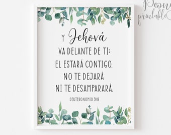Spanish Bible Verse Print, Spanish Bible Verse Quote Print Art, Spanish Wall Art Home Decor