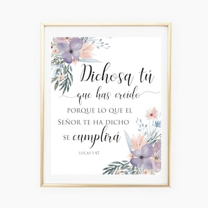 Spanish Bible Verse Print, Printable Wall Art, Bible Verse Quote Spanish