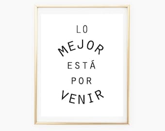 Spanish Quote Print, Spanish Wall Art Sign, Digital Art Quote, Printable Spanish Sign, Home Decor, Printable Wall Art