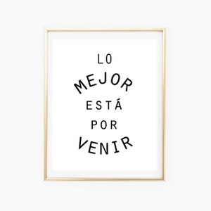 Spanish Quote Print, Spanish Wall Art Sign, Digital Art Quote, Printable Spanish Sign, Home Decor, Printable Wall Art
