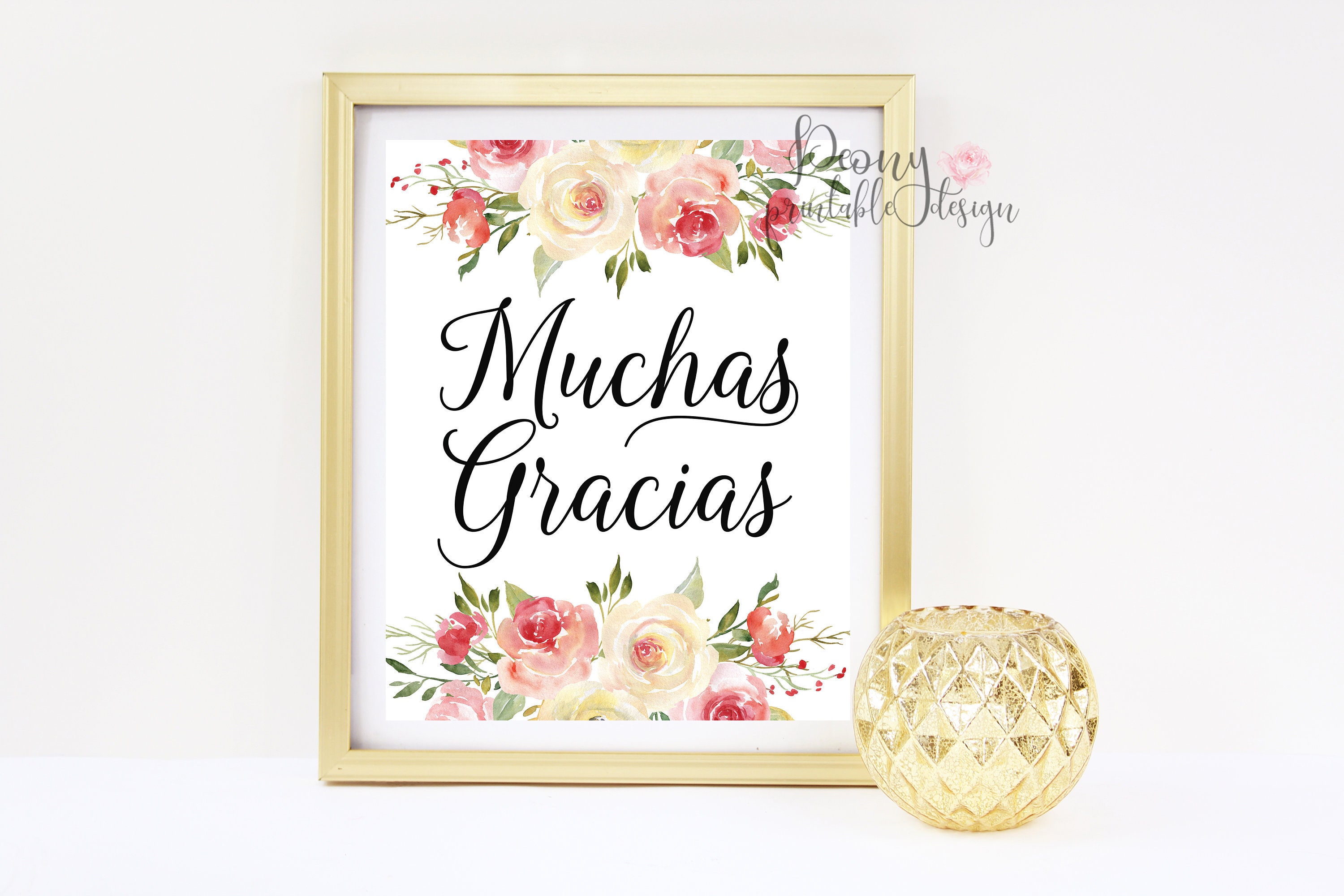 Spanish Thank You Wedding Table Sign Spanish Wedding Etsy