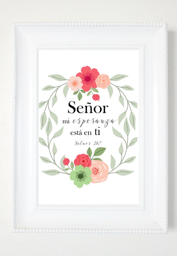 Psalms 39:7 Spanish Bible Verse Spanish Quote Spanish  Etsy