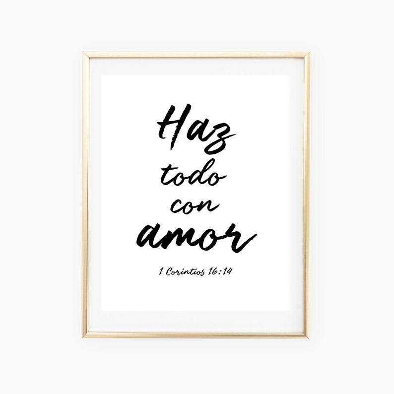 Spanish Bible Verse, Spanish Prints, Bible Printables, Spanish Printables Quotes, Digital Wall Art, Home Decor image 1