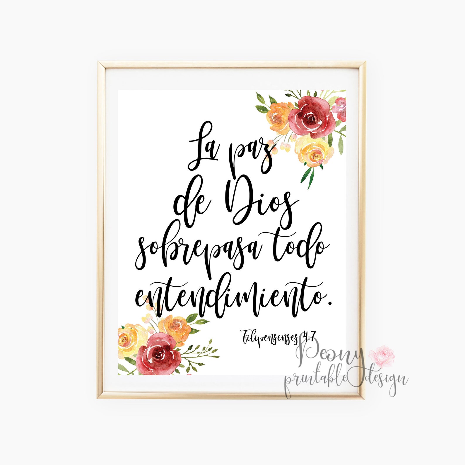 Spanish Bible Verse Quote Print Spanish Scripture Wall Art Etsy