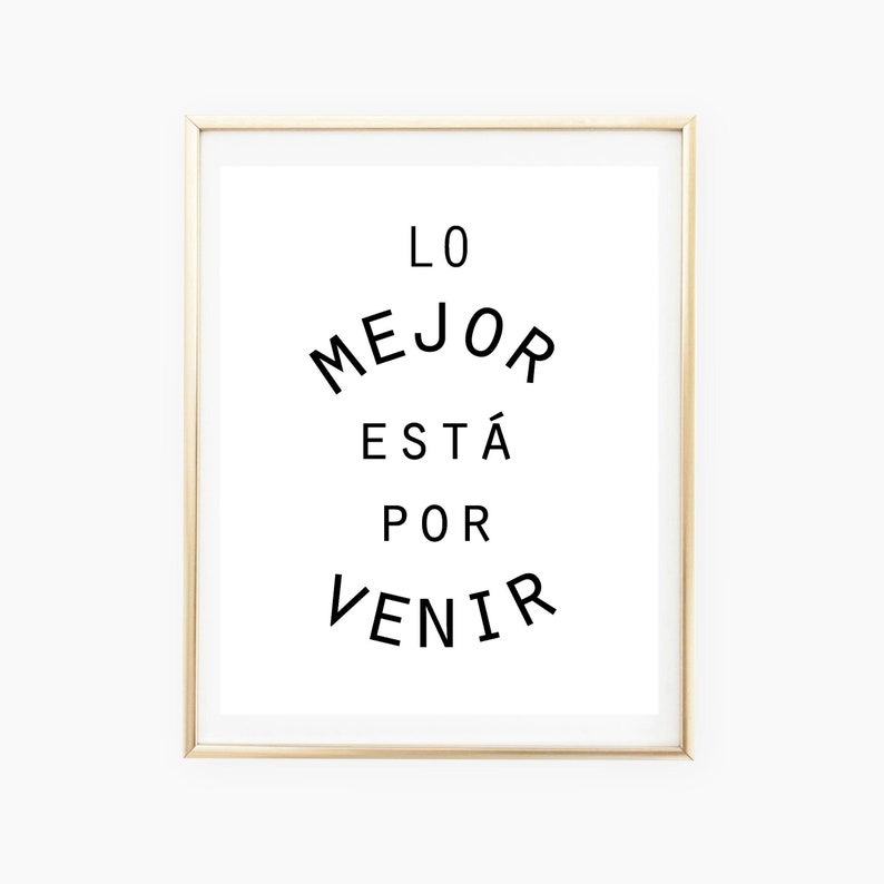 Spanish Quote Print, Spanish Wall Art Sign, Digital Art Quote