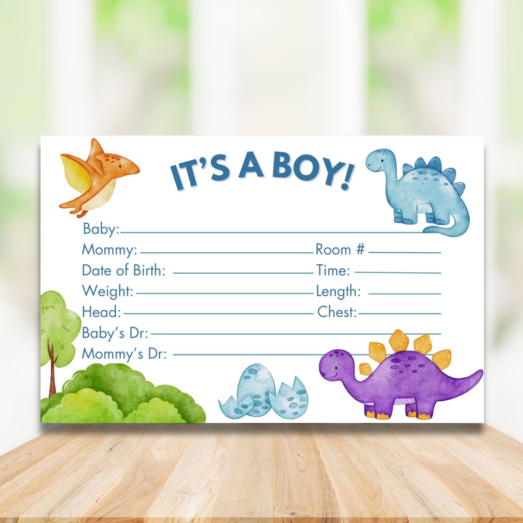 Crib Note Hospital Hospital Crib Card, Baby Birth Stats Card, Baby Boy Name Card, NICU ...