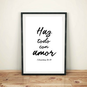 Spanish Bible Verse, Spanish Prints, Bible Printables, Spanish Printables Quotes, Digital Wall Art, Home Decor image 4