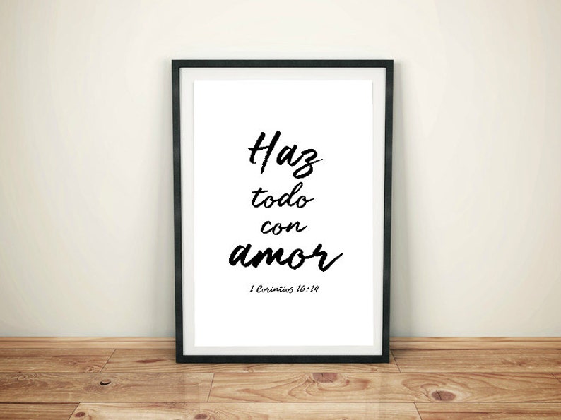 Spanish Bible Verse, Spanish Prints, Bible Printables, Spanish Printables Quotes, Digital Wall Art, Home Decor image 4