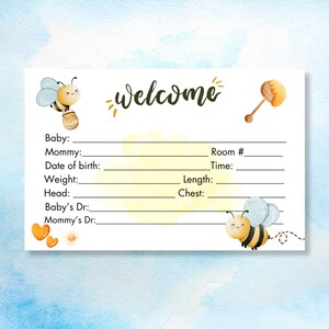Tarjeta de cuna de hospital, día de San Valentín para bebés, estadísticas de nacimientos de bebés, tarjeta con el nombre del bebé, tarjeta con el nombre de la UCIN, tarjeta con el nombre imprimible, letrero con el nombre del hospital
