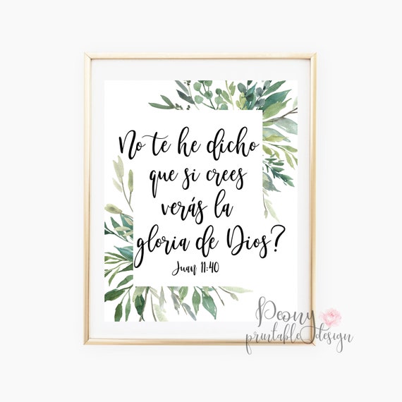 Citation Espagnole De Verset De Bible Imprimables Espagnols Etsy Canada