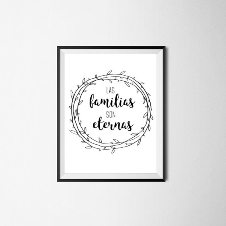 Families Are Forever Spanish LDS Quote Las Familias Son - Etsy