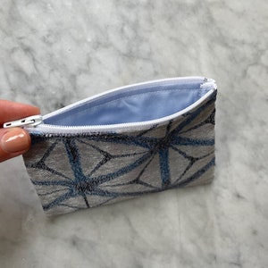 Porta-moedas azul brilhante carteira brilhante bolsa ecológica com zíper bolsa azul prata marinho bolsa pequena com zíper acessórios para noite bolsa azul claro