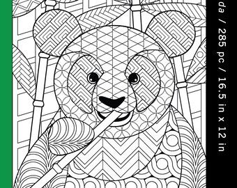 Panda Color-A-Puzzle, Teen/Adult Jigsaw Puzzle, Unique Bear Puzzle,Birthday Gift,  Christmas Gift