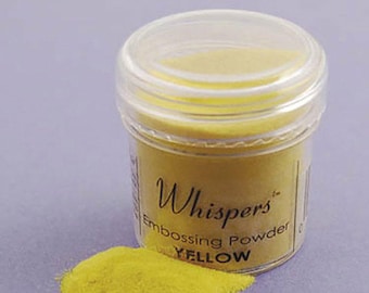 Whispers Yellow Embossing Powder, 1 oz, Non-toxic, Scrapbooking Supply