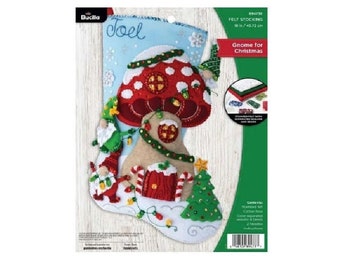 Bucilla Kit -  'Gnome for Christmas'  18” Felt Stocking Kit -  89473E