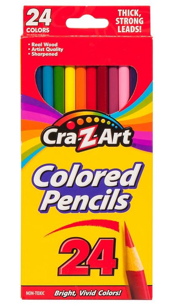 Crazart Colored Pencils 24 Pencils Etsy