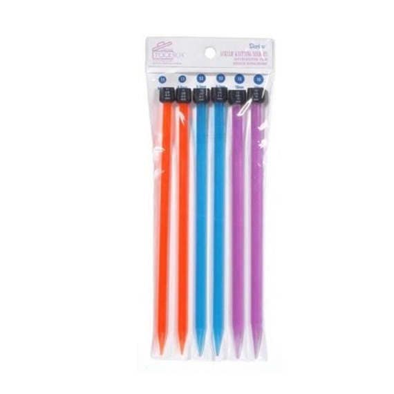 Long Acrylic Knitting Needles, Assorted Sizes Knitting Needles, 3