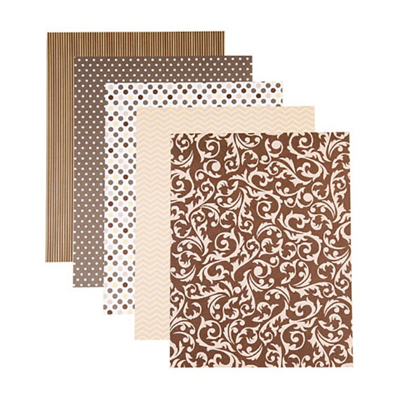 Patterned 8.5x11 Cardstock Paper Pack Neutral Prints 25 | Etsy