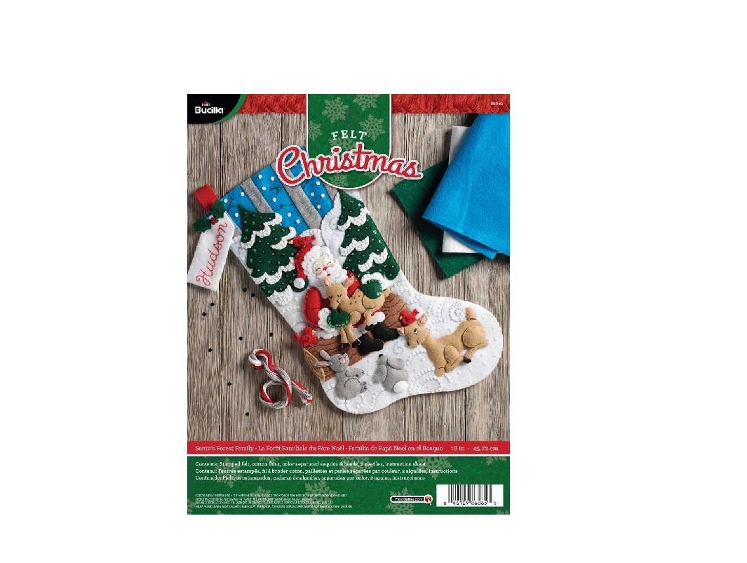 Bucilla Dogs Felt Applique Christmas Stocking Kit 18 (89251E)