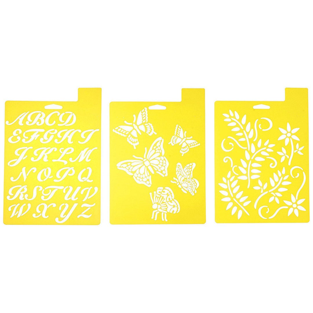 Spring Garden Theme Stencils, Flower Stencil, Butterfly Stencil, Nature