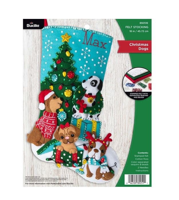 SANTA'S VISIT Bucilla Felt Jumbo Vintage Christmas Stocking Kit 19  Sterilized – Philippine Consulate General Los Angeles California