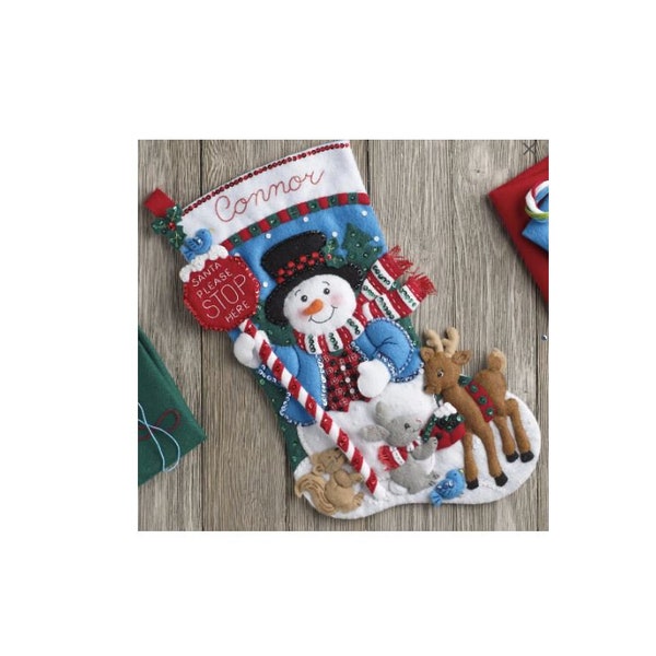 Bucilla 83017 Santa & Stuffed Animals Felt Applique Jumbo Xmas
