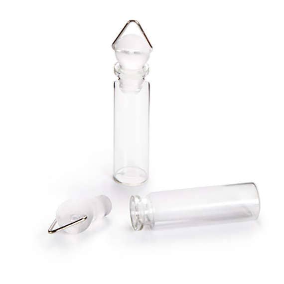 Set of 35mm Clear Glass Charm Vial Bottle Pendants w/ Rubber Etsy