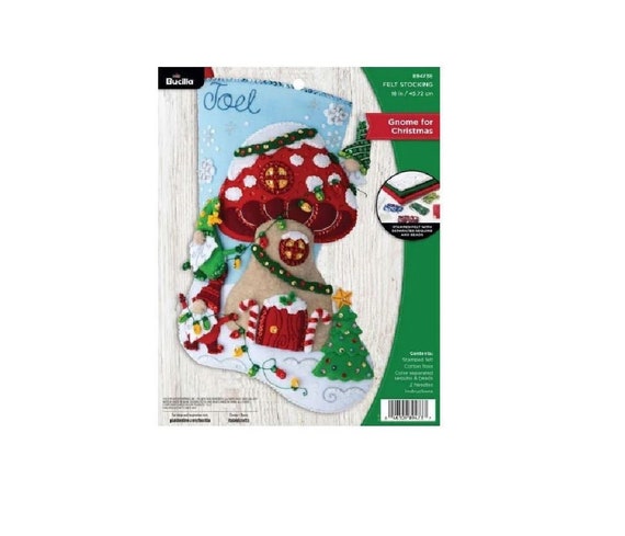 Great deals on Bucilla - Felt Stocking Applique Kit 18 Long - Gnome For  Christmas (89473E)