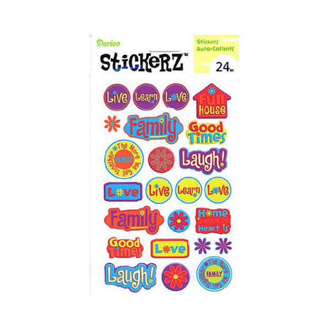 Live Laugh Love Stickers, for Scrapbooking or Decorating, 24 per