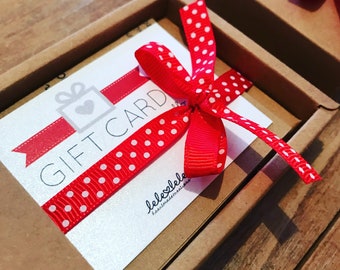 Gift Card - from 25 to 100 euros - Gift idea leleleleCreations