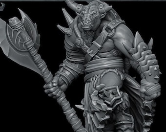 DREAD MINOTAUR - Miniature | All Sizes | Dungeons and Dragons | Pathfinder | War Gaming