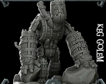 KEG GOLEM - Miniature -  All Sizes | Dungeons and Dragons | Pathfinder | War Gaming