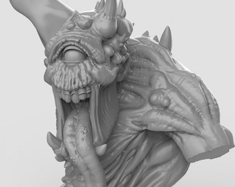 Plague Demon Bust Resin Miniature for DnD | Tabletop Gaming