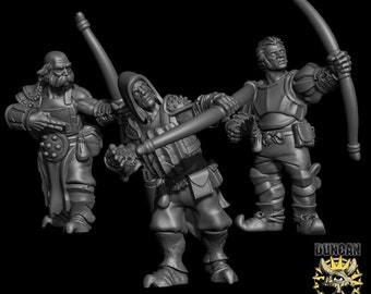 Thugs with Bows Miniatures | Dungeons and Dragons, Pathfinder, RPG