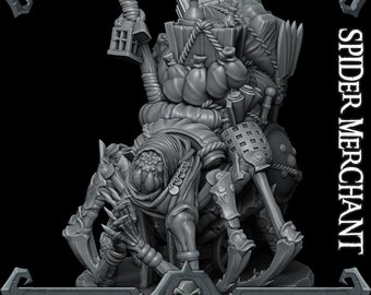 SPIDER MERCHANT - Miniature | All Sizes | Dungeons and Dragons | Pathfinder | War Gaming