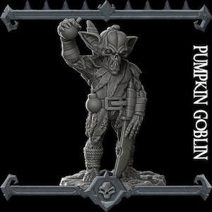 PUMPKIN GOBLIN - Miniature Model | All Sizes | Dungeons and Dragons | Pathfinder | War Gaming