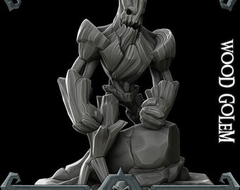 WOOD GOLEM - Miniature Model | All Sizes | Dungeons and Dragons | Pathfinder | War Gaming
