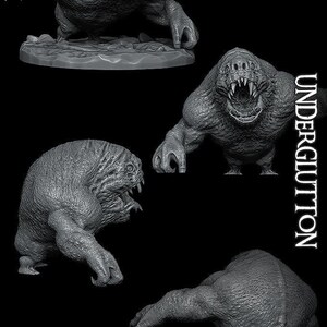 Miniature UNDERGLUTTON Pour Donjons & Dragons, Pathfinder, Jeux De Guerre, Toutes Tailles
