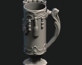 Dungeons & Dragons Class Gift: Bard Themed Can Holder and Matching Dice Box I Mythic Mug Collection